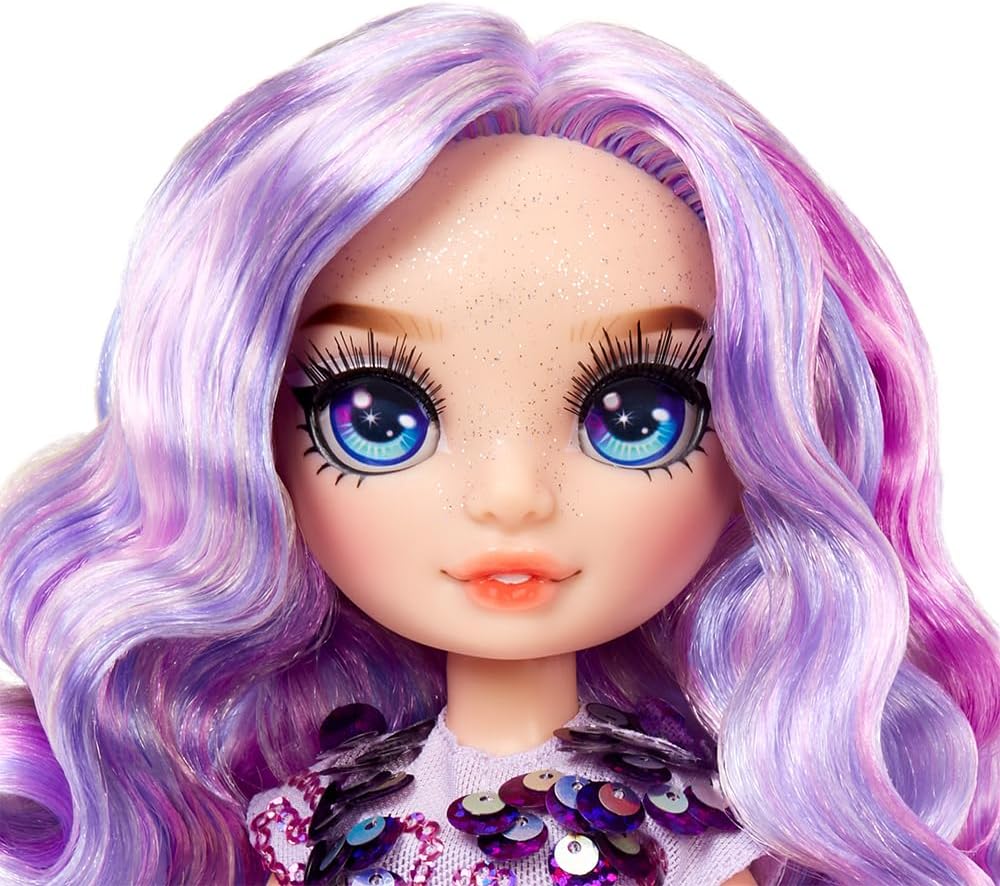 Boneca Rainbow High Fashion com Slime e Pet - Violeta (Roxo) - Boneca Shimmer de 28 cm com Sparkle Slime, Animal de Estimação Mágico e Acessórios de Moda - Brinquedo Infantil - Ótimo para idades de 4 a 12 anos