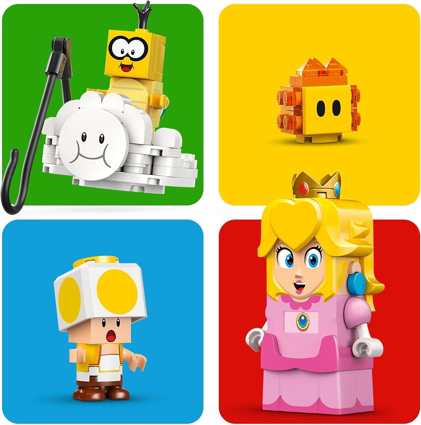 LEGO Super Mario Adventures com pêssego interativo, conjunto de brinquedos de princesa para crianças, figura de sapo amarelo, presente Nintendo para meninas, meninos e jogadores de 6 anos ou mais,