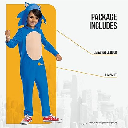 DISGUISE Fantasia infantil oficial da SEGA Sonic, fantasia do Sonic The Hedgehog, traje do Sonic, fantasias do Dia Mundial do Livro para meninos