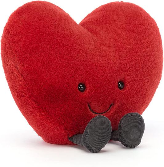 Jellycat Amuseable Grande Coração Vermelho Colecionável Pelúcia Decoração