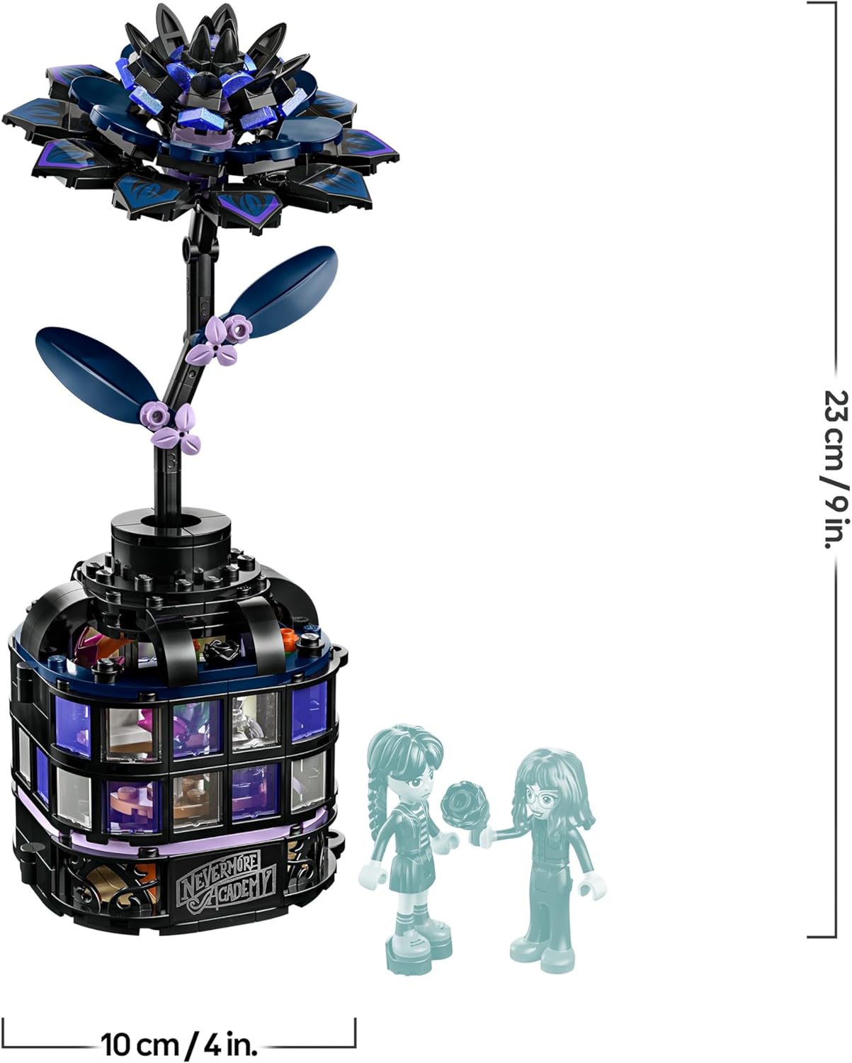 LEGO Wednesday Black Dahlia Flower Toy - Modelo que abre para brincar e exibir, com 2 mini bonecas e acessórios - Presente para meninas e meninos a partir de 9 anos e fãs da série de TV - 76784