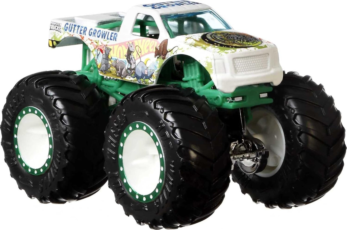 Hot Wheels Monster Trucks, escala 1:64, pacote com 4 unidades e rodas gigantes. Ótima ideia de presente para crianças de 3 a 6 anos. GBP 23