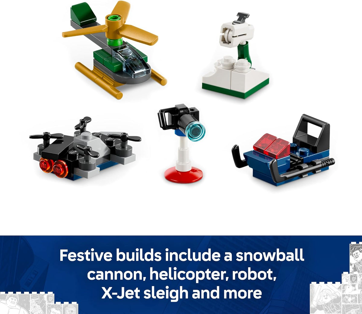 LEGO Calendário do Advento Marvel 2026-76340 | Brinquedos para meninos a partir de 6 anos, 24 surpresas de super-heróis, avião e carro, 6 minifiguras, ideia de presente de Natal, 317 peças