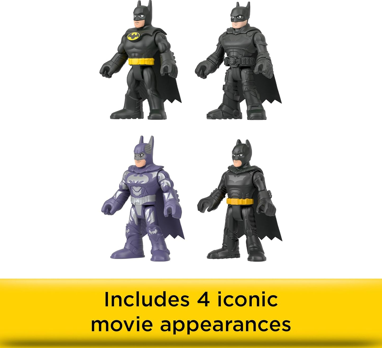 Fisher-Price Brinquedos Imaginext DC Super Friends Batman - Conjunto Comemorativo do 85º Aniversário com Estilo do Filme para Fãs a partir de 3 Anos