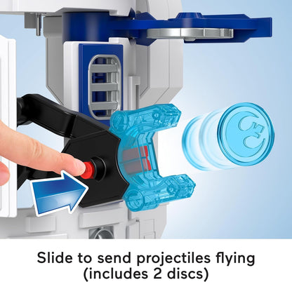 Brinquedo Fisher-Price Imaginext STAR WARS R2-D2 (44,5 cm de altura) com luzes e sons e chave metálica do personagem C-3PO para crianças a partir de 3 anos, HXG52