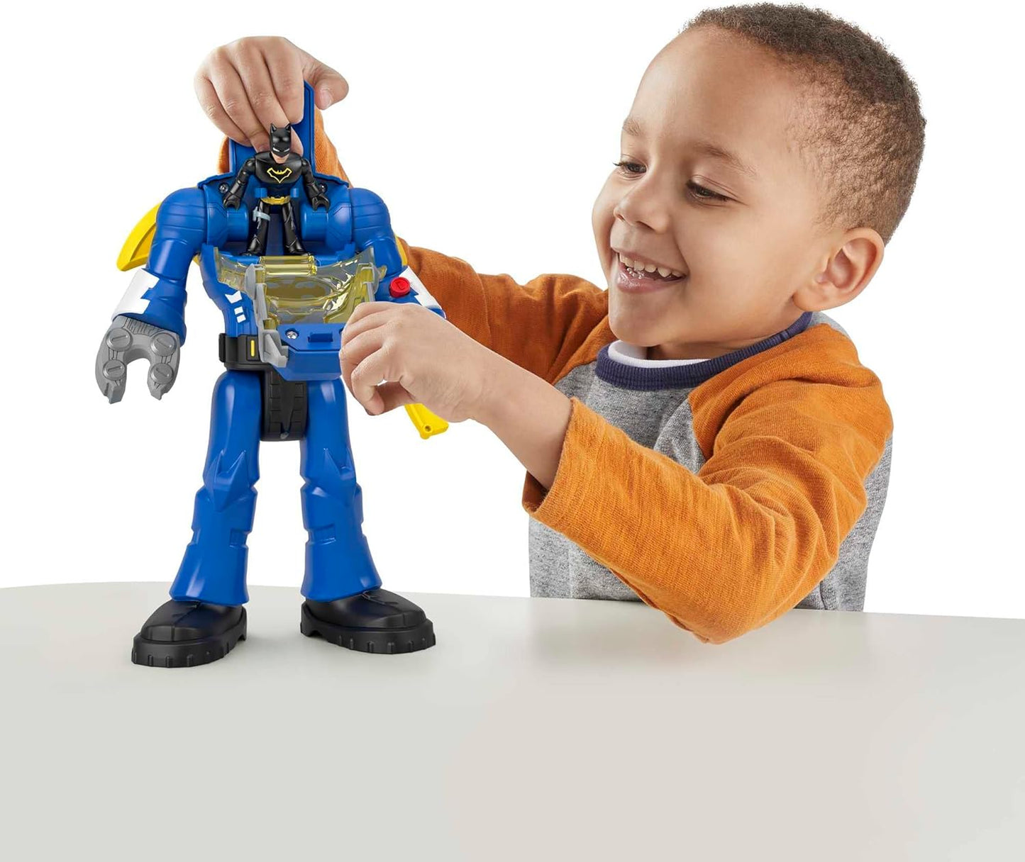 Imaginext DC Super Friends Batman Brinquedos Insider & Exo Suit Robô de 30 cm com Luzes e Sons mais Figura para Crianças a partir de 3 Anos, HGX98, Multicolorido, Médio