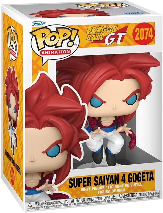Funko Pop! Animation: Dragon Ball GT - Super Saiyajin 4 Gogeta - 1/6 de chance de encontrar a variante rara Chase - Brilha no escuro - Figura de vinil colecionável - Ideia de presente - Produto oficial - Brinquedos para crianças e adultos