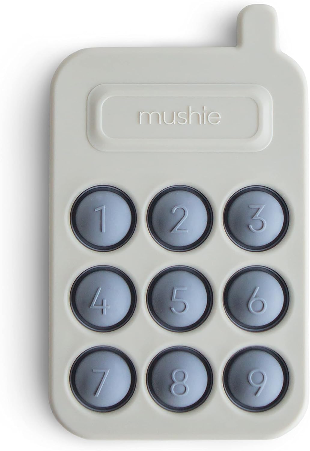 Mushie Brinquedo de apertar | Brinquedo sensorial antiestresse com bolhas | A partir de 10 meses | Brinquedo para aliviar o estresse | 100% silicone de qualidade alimentar e plástico ABS | Design de telefone (Tradewinds)