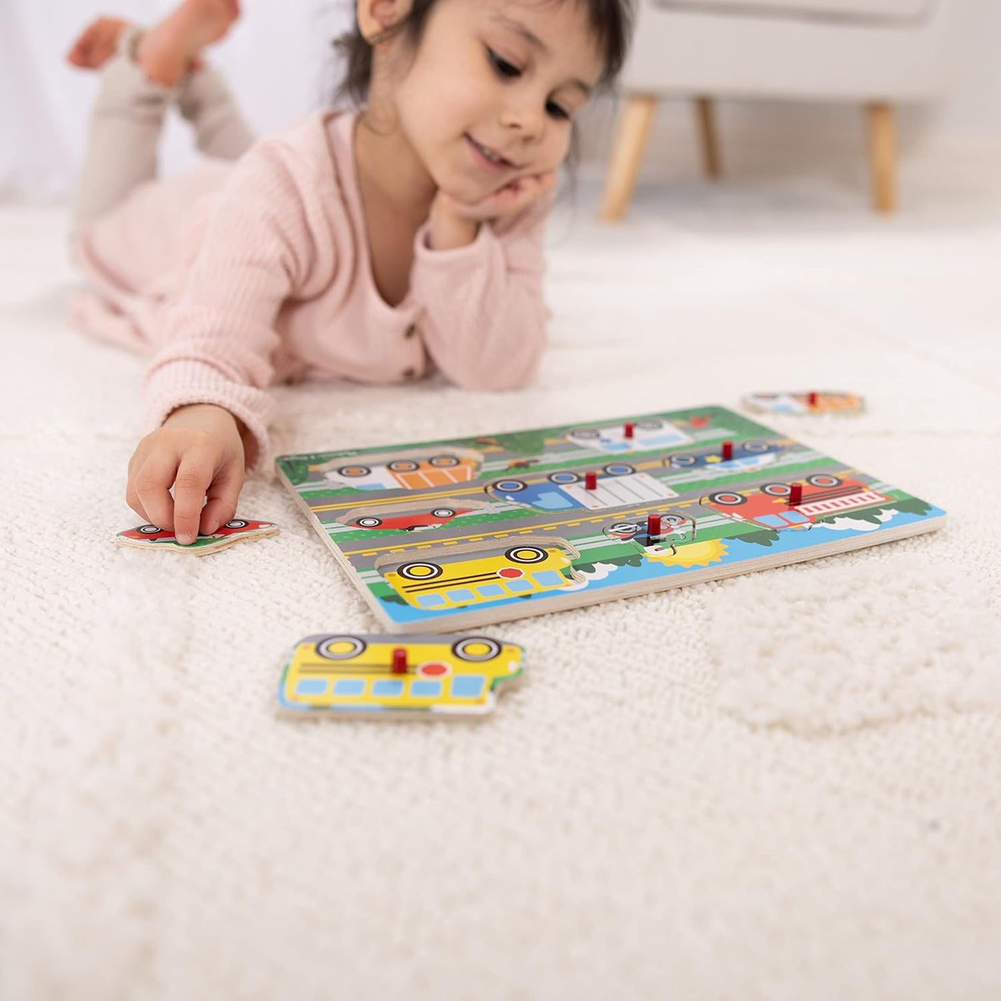 Melissa e Doug Brinquedos de madeira - 3 pranchas de fixação para crianças - Animais de fazenda, safari e veículos, brinquedos de aprendizagem para meninas e meninos de 2 anos, presentes de quebra-cabeças infantis