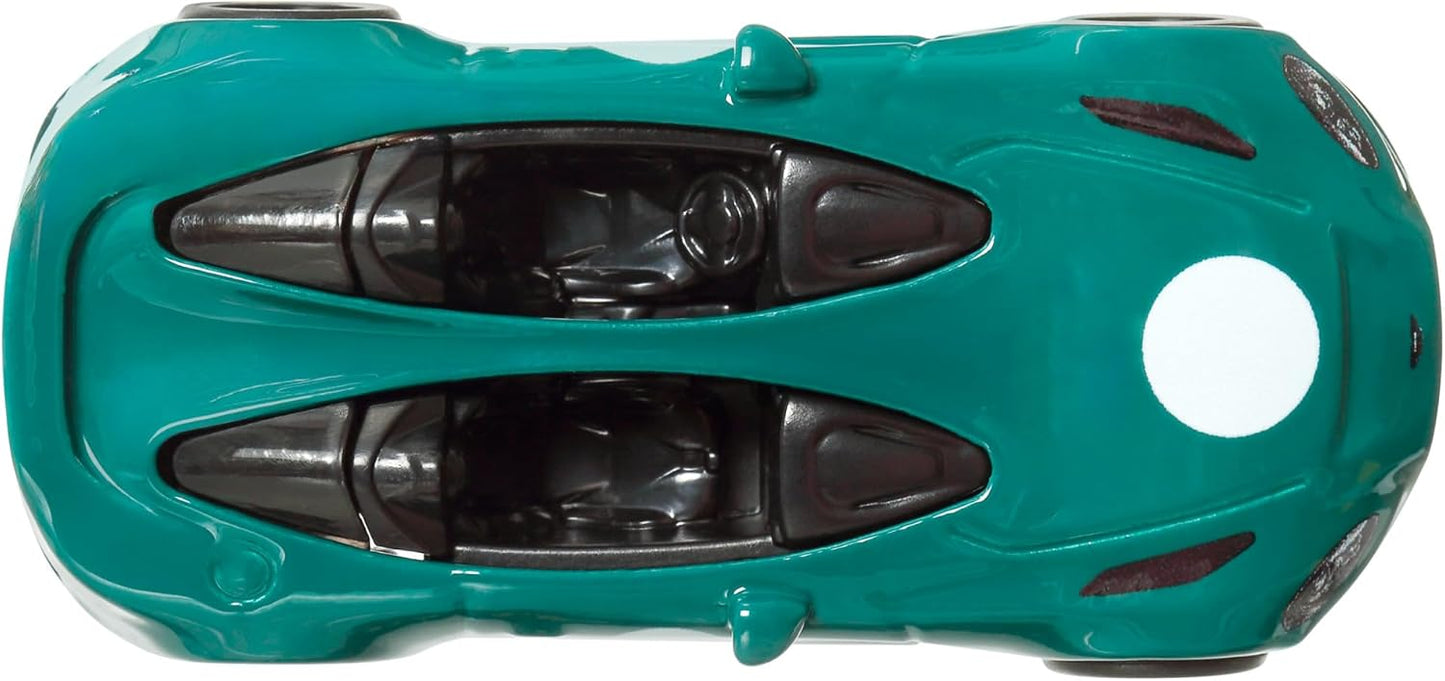 Hot Wheels Carrinho de brinquedo colecionável Premium Car Culture, escala 1:64, Aston Martin V12 Speedster em metal fundido com pneus Real Riders, HKC78
