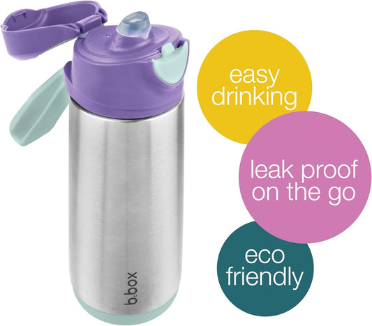 b.box Garrafa Térmica Esportiva com Bico Ajustável | Incline e Beba | Mantém as bebidas geladas por até 15 horas e quentes por até 8 horas | 500ml/16,9