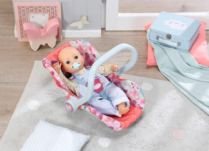 Baby Annabell Cadeira de Bebê Active Comfort, Acessório para Bonecas de 36cm/43cm, 2 em 1: Canguru e Cadeira para Bebê, Inclui Capa de Tecido, Alça Ergonômica, Cinto de Segurança, Adequada para Crianças a partir de 3 Anos, Multicolorida (706657)
