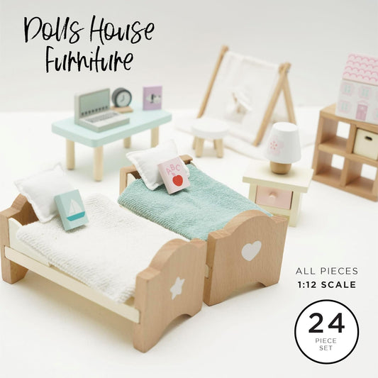 Le Toy Van - Casa de bonecas de madeira Daisylane Conjunto de jogos infantis para casas de bonecas | Conjuntos de móveis para casas de bonecas - adequados para maiores de 3 anos