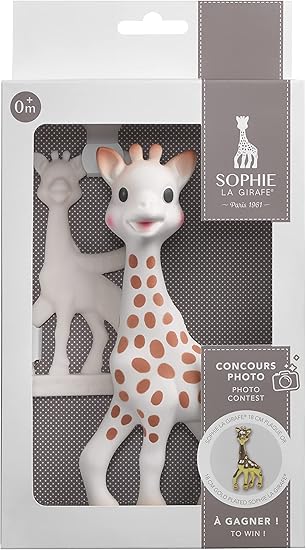 Sophie la girafe Brinquedo de Pelúcia Macio para Bebê com Suporte para Chupeta