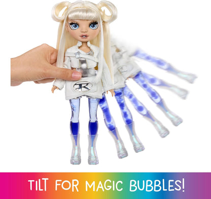 Boneca Rainbow High Sparkle & Shine - Whitney - Boneca Fashion de 28cm com Cabelo Branco e Bolhas Mágicas nas Pernas, Colorida, Estilosa, Divertida, Colecionável, Para Crianças de 4 a 12 Anos ou Mais