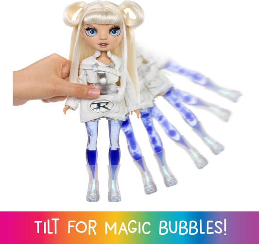 Boneca Rainbow High Sparkle & Shine - Whitney - Boneca Fashion de 28cm com Cabelo Branco e Bolhas Mágicas nas Pernas, Colorida, Estilosa, Divertida, Colecionável, Para Crianças de 4 a 12 Anos ou Mais