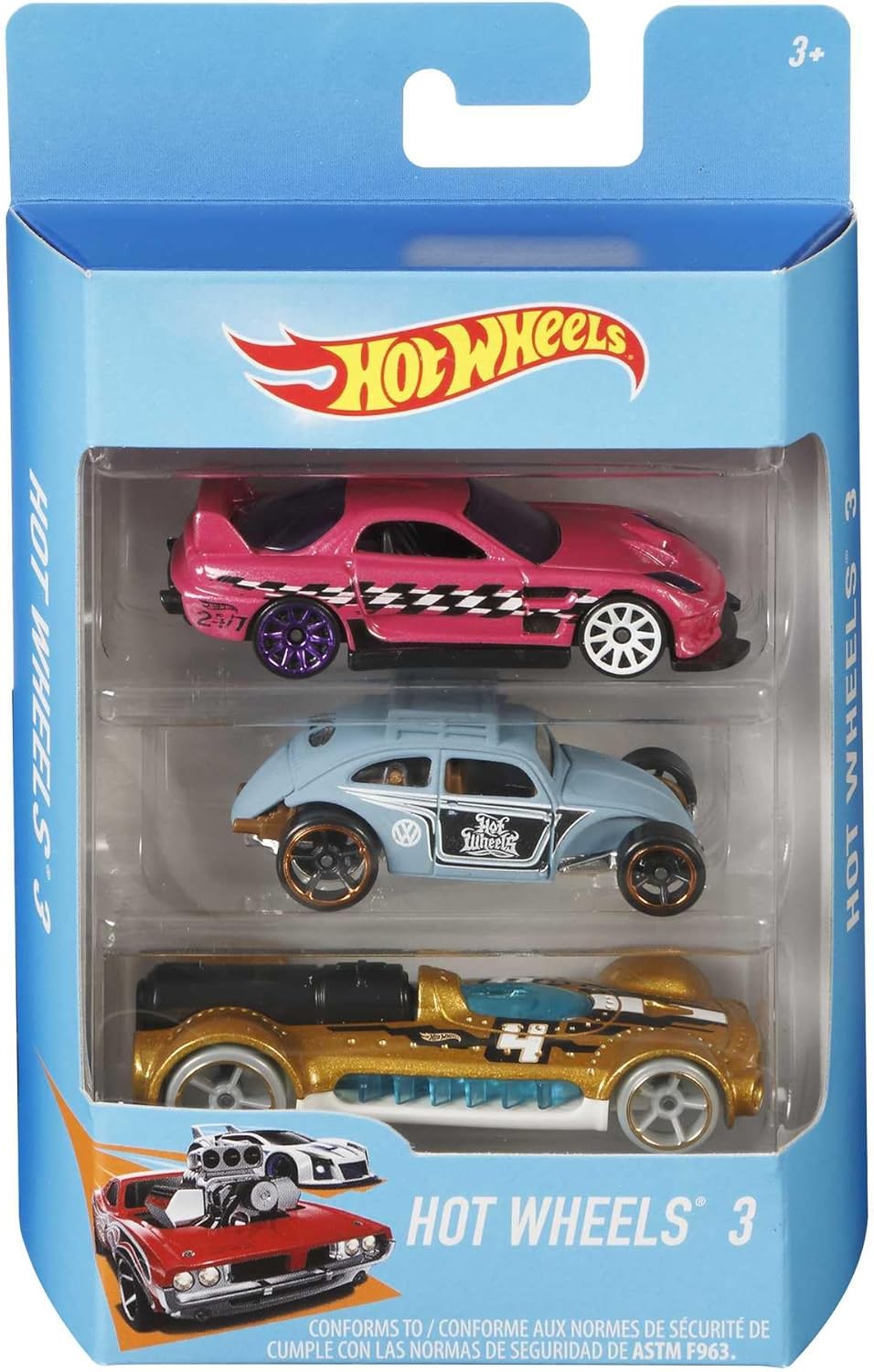 Hot Wheels Carro básico, carro Hot Wheels em escala 1:64 para crianças e colecionadores, veículos modernos e clássicos para brincar ou exibir, carros de brinquedo de plástico e fundidos - 05785