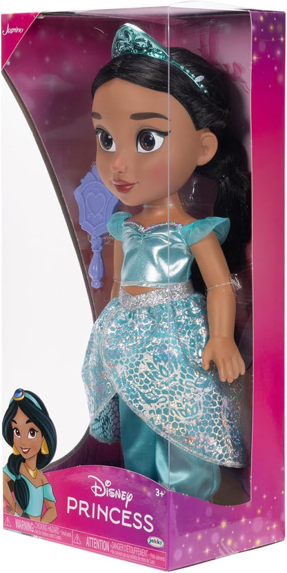 Disney Boneca Princess My Friend Jasmine 35 cm – Disney 100 Anos de Magia, Traje Platinum