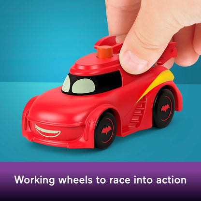 Fisher-Price DC Batwheels Carrinhos de Brinquedo com Luzes em Escala 1:55, Redbird e Batwing, Conjunto com 2 Carrinhos, Ideal para Crianças a partir de 3 Anos, HML26