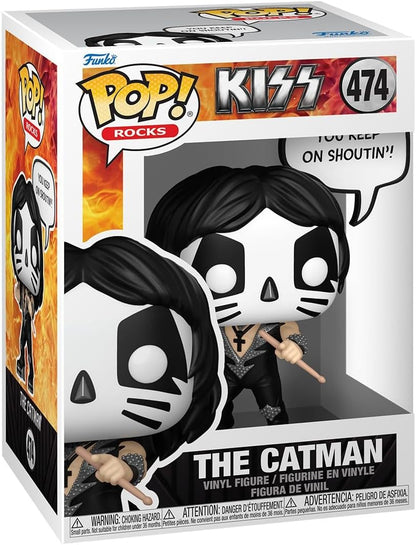 Funko Pop! Sayings: The Catman - (R&R All Night) - KISS - Figura de vinil colecionável - Ideia de presente - Produtos oficiais - Brinquedos para crianças e adultos - Fãs de música - Figura modelo para colecionadores e exposição