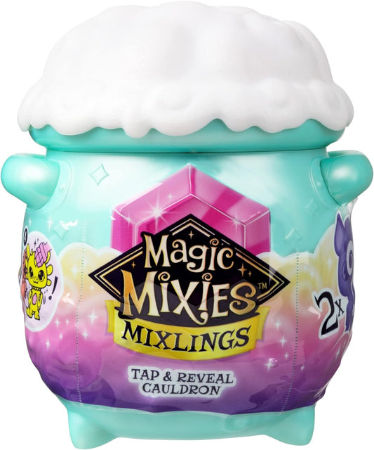 Magic Mixies Mixlings Tap &amp; Reveal Cauldron, paquete de 2, varita mágica que revela el poder mágico, serie Powers Unleashed, para niños de 5 años en adelante (los estilos pueden variar)