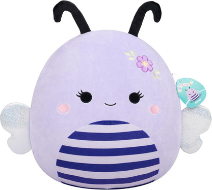 Squishmallows Original de 16 Polegadas – Sister, a Abelha Lavanda – Pelúcia Oficial Jazwares