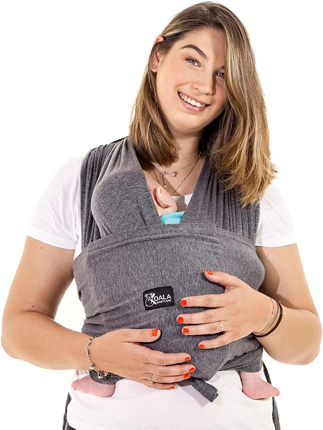 Koala Babycare Canguru para Bebê - Fácil de Usar - Suporte Ergonômico Certificado - Canguru Elástico Multiuso Adequado para Bebês de até 9 kg - Canguru para Bebê
