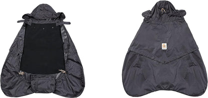 Ergobaby Funda cortavientos y impermeable, protección contra el viento y la lluvia para todos los portabebés Ergobaby, funda repelente al agua, Carbón