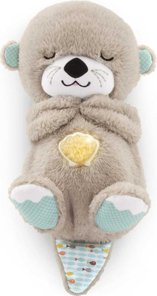 Lontra Fisher-Price Soothe 'N Snuggle | Brinquedos e presentes para recém-nascidos | Pelúcia macia com luz e som | Presente para meninas e meninos | Itens essenciais para recém-nascidos, FXC66