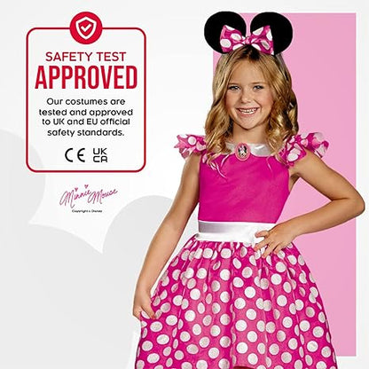 DISGUISE  Disney oficial clássico rosa minnie mouse traje crianças, minnie mouse vestir-se roupa saia meninas vestido extravagante, trajes do dia do livro mundial para meninas m