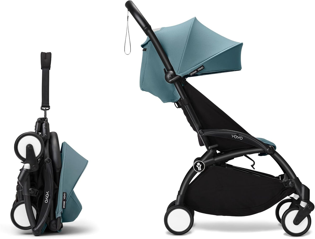 Stokke Carrinho de bebê  YOYO3 compacto, dobrável e leve a partir de 6 meses, cor Aqua