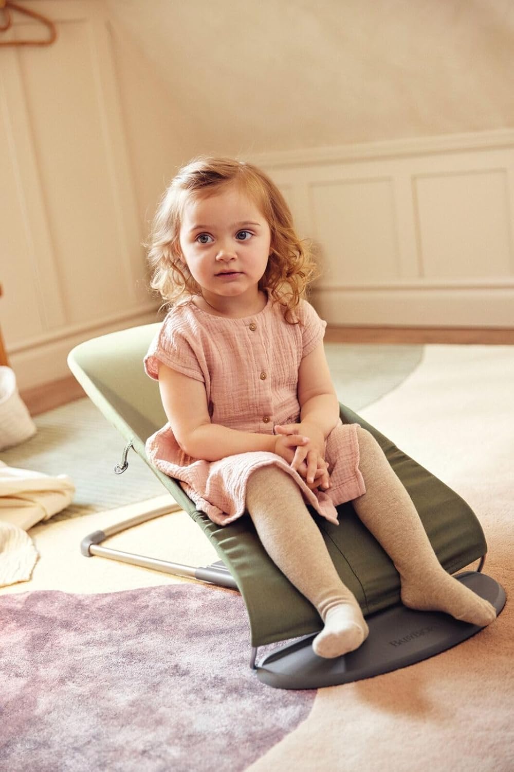 BabyBjörn Bouncer Bliss, tecido, colcha clássica, verde escuro