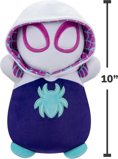 Squishmallows Original MARVEL Homem-Aranha e Seus Incríveis Amigos Aranha Fantasma HugMees de 25 cm - Pelúcia Ultramacia de Tamanho Médio Oficial da Jazwares