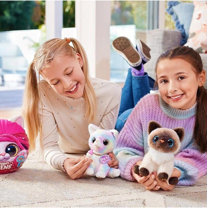 Pets Alive Smitten Kittens Ginger, Gatinho de Pelúcia Surpresa, Pelúcias Ultra Macias, Brinquedos Interativos para Animais de Estimação, Gatinho Eletrônico para Animais de Estimação, Idades 3+ (Ginger)