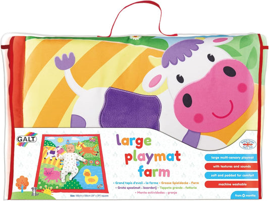 Galt Toys, Tapete de Brincar Grande - Fazendinha, Tapete de Brincar para Bebês, Idades 0 Meses ou Mais