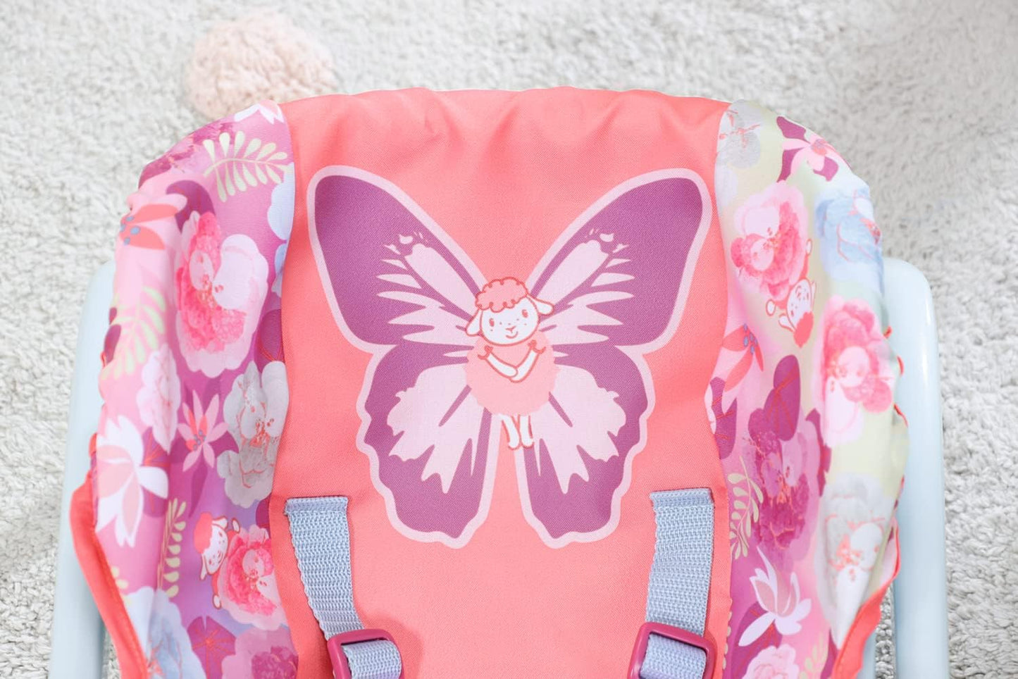 Baby Annabell Cadeira de Bebê Active Comfort, Acessório para Bonecas de 36cm/43cm, 2 em 1: Canguru e Cadeira para Bebê, Inclui Capa de Tecido, Alça Ergonômica, Cinto de Segurança, Adequada para Crianças a partir de 3 Anos, Multicolorida (706657)