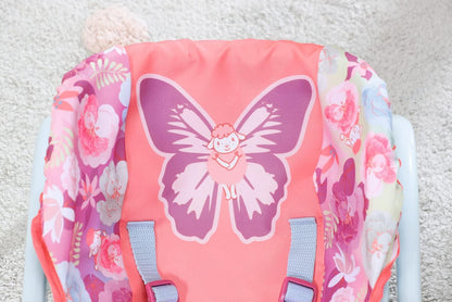 Baby Annabell Cadeira de Bebê Active Comfort, Acessório para Bonecas de 36cm/43cm, 2 em 1: Canguru e Cadeira para Bebê, Inclui Capa de Tecido, Alça Ergonômica, Cinto de Segurança, Adequada para Crianças a partir de 3 Anos, Multicolorida (706657)