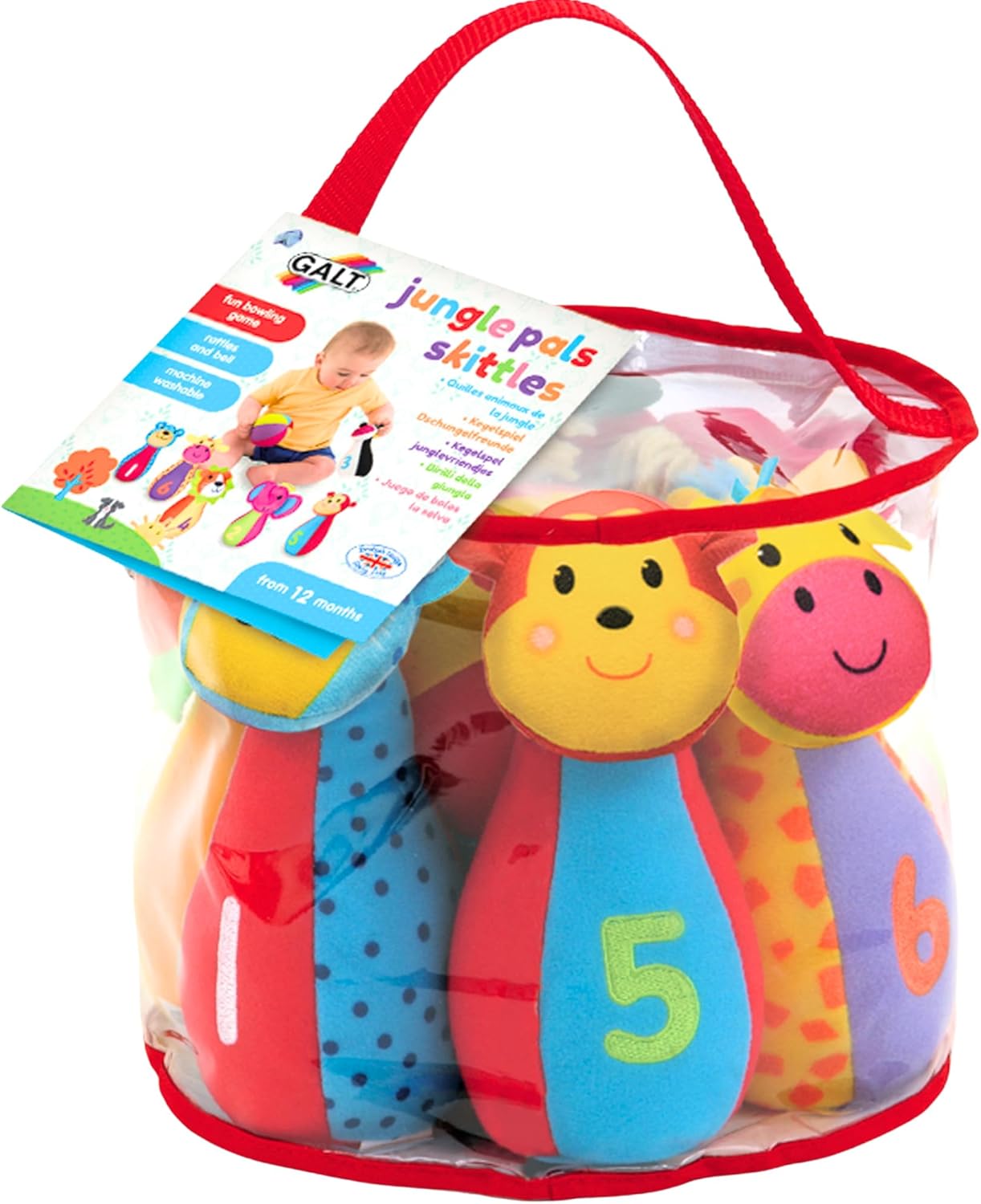Galt Toys, Jungle Pals Skittles, brinquedos de atividades para bebês, a partir de 12 meses