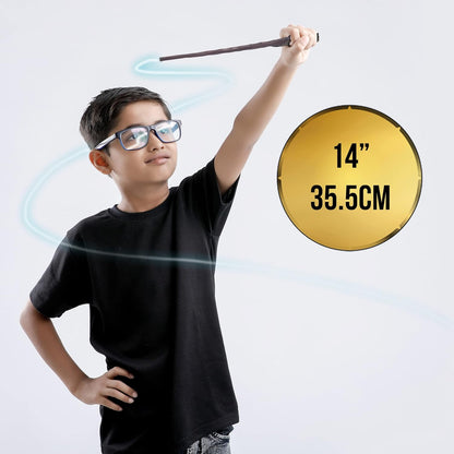 UAU! COISAS - Varinha Lumos de Draco Malfoy com 14 luzes, varinhas oficiais de Harry Potter e presentes do Mundo Mágico, brinquedos e itens colecionáveis, acessórios para fantasias e jogos de interpretação de papéis para fãs, meninas e meninos