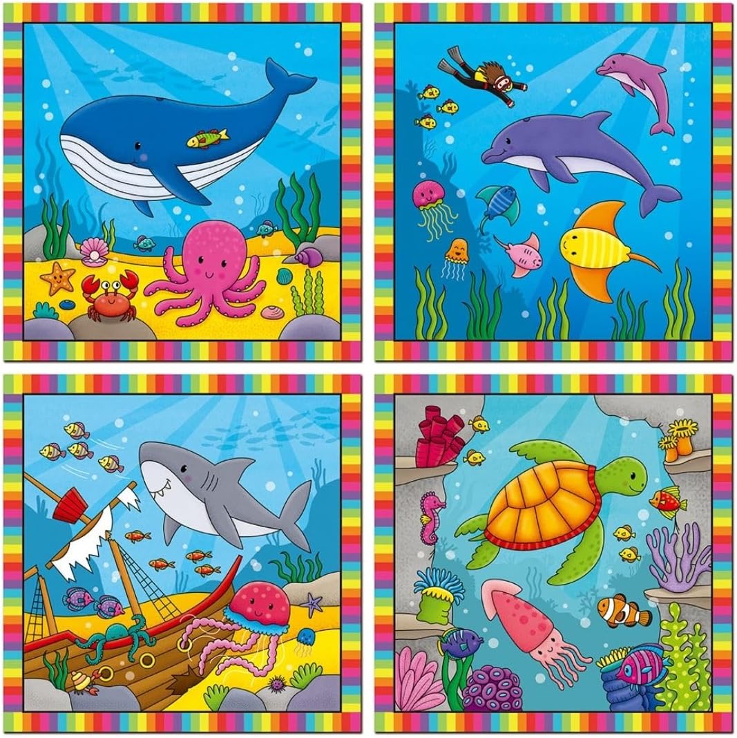 Galt Toys, First Water Magic - Baby Ocean, livro de colorir para crianças, a partir de 18 meses, 18 x 18 cm
