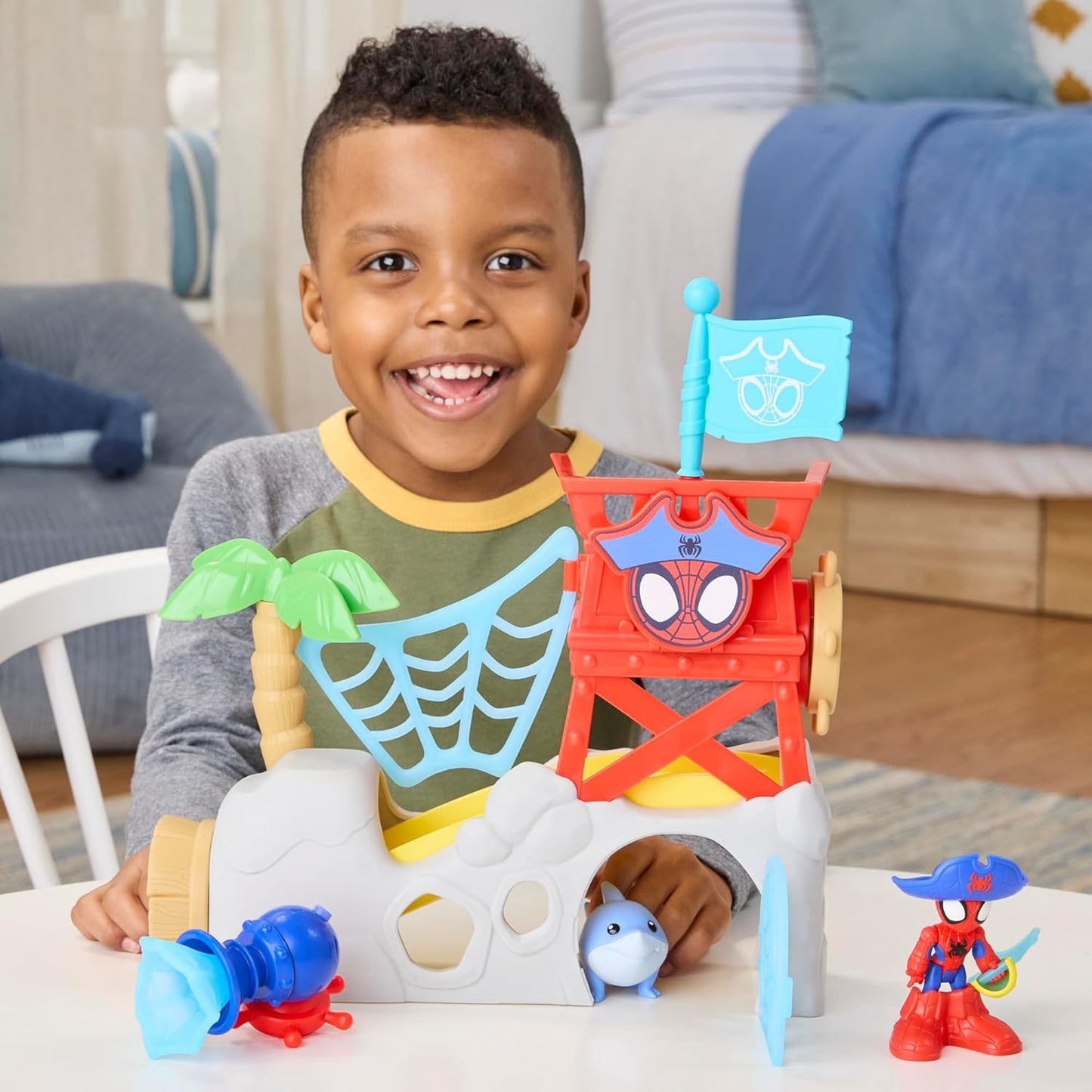 Homem-Aranha e seus Incríveis Amigos Marvel Toys Water-Webs Ilha do Homem-Aranha