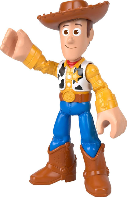 Fisher-Price Figura de ação Woody da Imaginext XL de 24 cm com articulação, vestindo o visual característico do filme, inspirada em Toy Story da Disney e Pixar, JMD33
