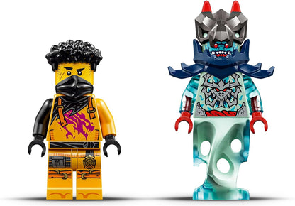 LEGO NINJAGO Arin's Spinjitzu Battle Mech Toy - Figura articulada para misturar e combinar, Bebê Dragão Riyu e 2 minifiguras ninja - Presente para meninos com mais de 7 anos e fãs de Dragons Rising - 71839