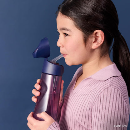 b.box Garrafa de água infantil 600ml/20.3oz em Tritan: Garrafa de água com canudo e tampa para escola, viagens e creche. À prova de derramamento e vazamentos. Formato triangular com fácil aderência. Livre de BPA e própria para lava-louças