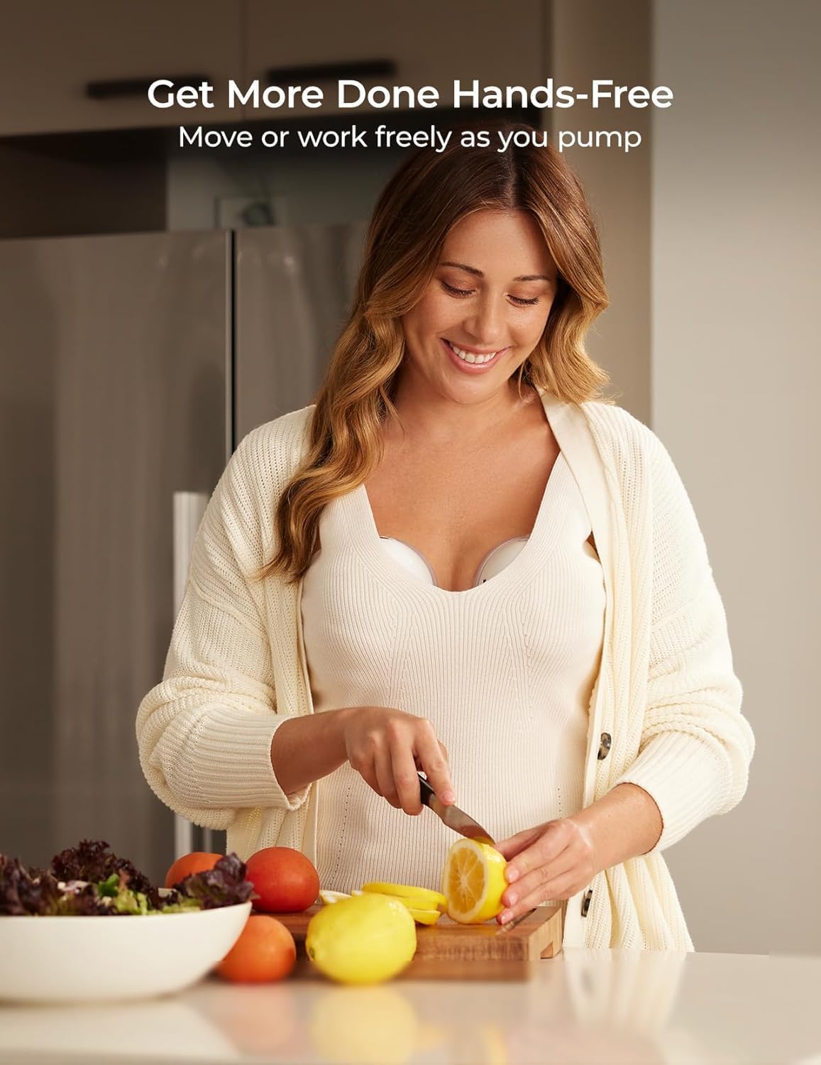 Momcozy Bomba tira-leite inteligente M5, bomba elétrica vestível com controle por aplicativo, mãos livres, 3 modos, 9 níveis de sucção, bomba portátil e leve, flange de 24 mm, pacote com 2 unidades, cinza Quill