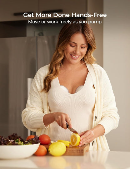 Momcozy Bomba tira-leite inteligente M5, bomba elétrica vestível com controle por aplicativo, mãos livres, 3 modos, 9 níveis de sucção, bomba portátil e leve, flange de 24 mm, pacote com 2 unidades, cinza Quill