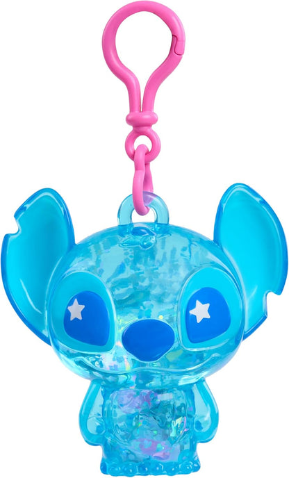 Just Play Disney Figura de encaixe Stitch Swirl-a-Stitch, 7,6 cm, de plástico, com líquido, miçangas coloridas e glitter. Brinquedo infantil para crianças a partir de 3 anos.