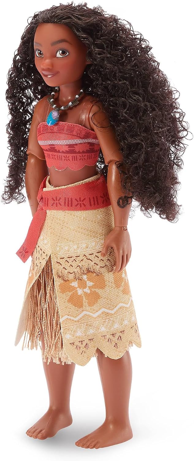 Disney Boneca Clássica Oficial da Moana para Crianças, 30 cm, Brinquedo Totalmente Articulado com Traje Icônico e Personagem Amigo Surpresa – Indicado para Maiores de 3 Anos