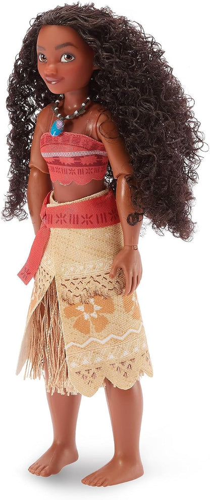 Disney Boneca Clássica Oficial da Moana para Crianças, 30 cm, Brinquedo Totalmente Articulado com Traje Icônico e Personagem Amigo Surpresa – Indicado para Maiores de 3 Anos
