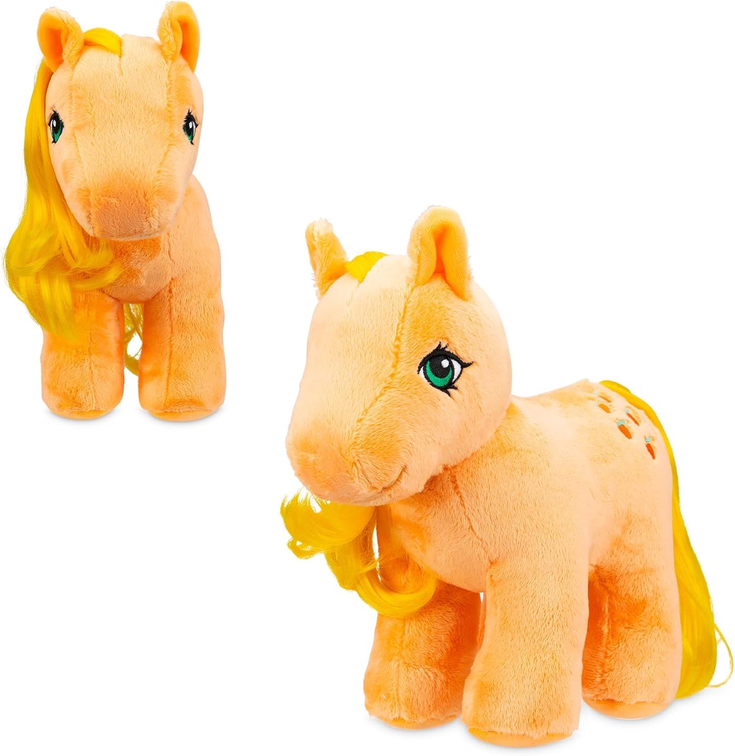 Meu pequeno pônei | Pelúcia Applejack | Presentes de cavalo retrô para meninas e meninos, brinquedos colecionáveis de cavalo vintage para crianças, brinquedos de unicórnio para meninos e meninas de 3 anos ou mais